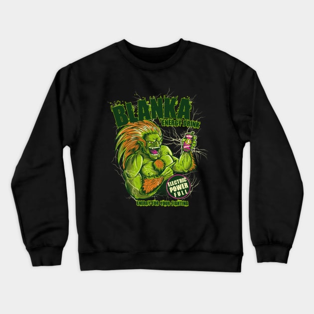 BLANKA ENERGY DRINK Crewneck Sweatshirt by FernandoSala